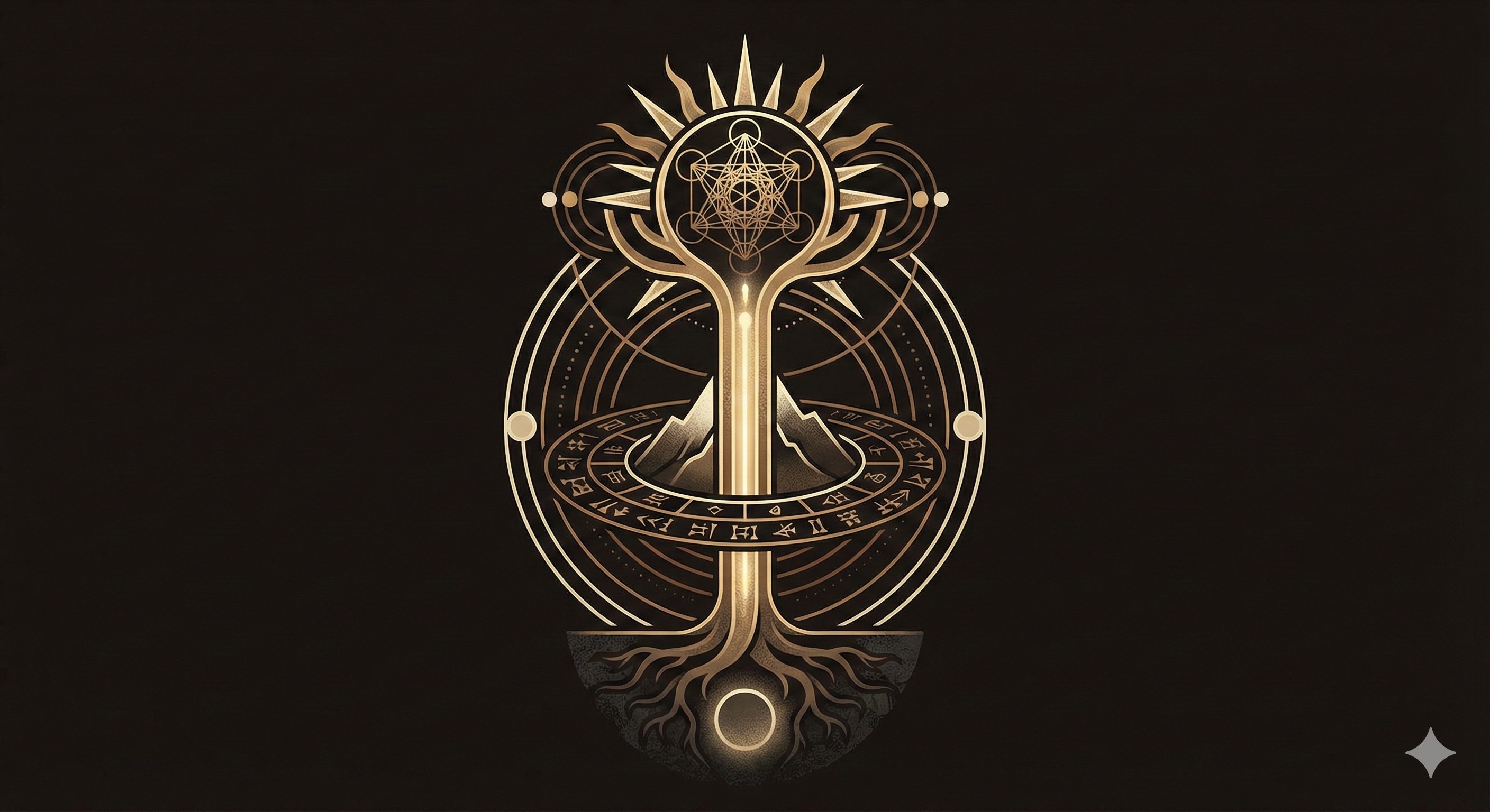 The Axis Mundi - Cosmic pillar connecting heaven and earth